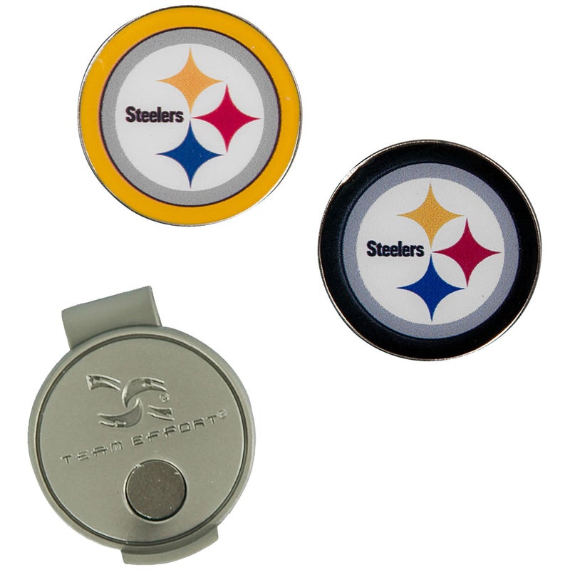 Team Effort Pittsburgh Steelers Hat Clip & Ball Markers Set